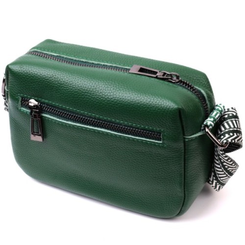 Сумка Vintage З натуральної шкіри Зелена (22603)