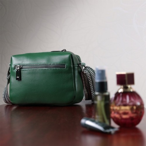 Сумка Vintage З натуральної шкіри Зелена (22603)