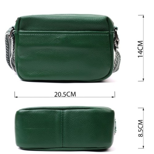 Сумка Vintage З натуральної шкіри Зелена (22603)