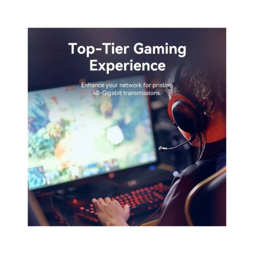 Патч-корд 1м STP cat 8 RJ-45 90° corner black Vention (IKLBF)