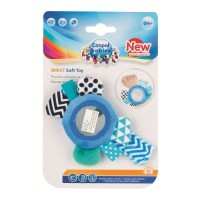 Брязкальце Canpol плюшева на руку з дзеркалом 0 Zig Zag синій (68/056_blu)