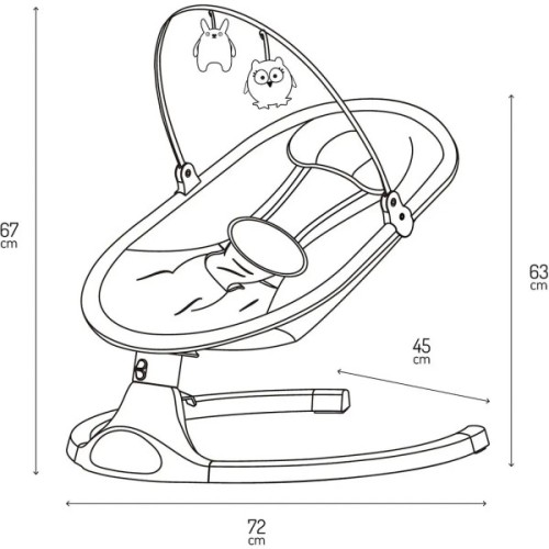 Крісло-гойдалка MoMi Kenani Onyx Sand (BULE00041)
