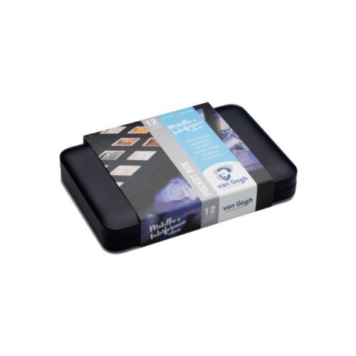 Акварельні фарби Royal Talens Van Gogh Pocket box Specialty 12 кольорів у кюветах, пензлик (8712079422790)