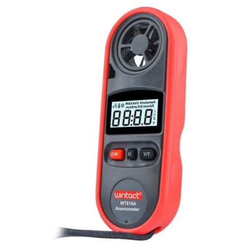 Анемометр Wintact цифровий 0,7-30м/с, -10-45°C (WT816A)