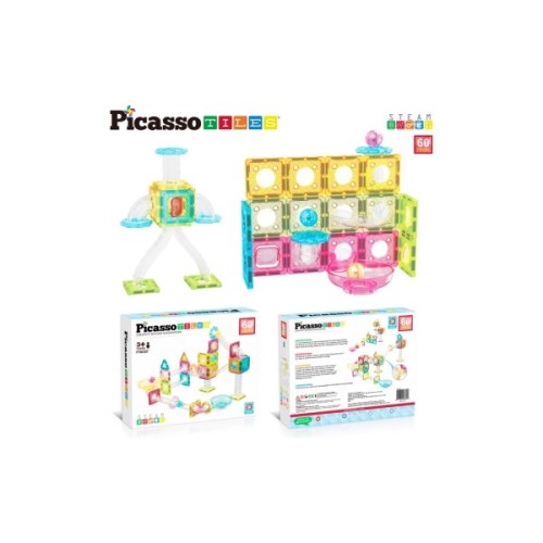Конструктор Picasso магнітний Tiles Mini Diamond Marble Run Track Set 60 деталей (817338028299)