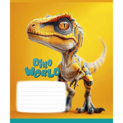 Зошит Школярик Star Dino world 12 аркушів клітинка (012-3664K)