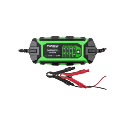 Зарядний пристрій для автомобільного акумулятора WINSO PRO 8LEDs 4A, 6V/12V, 4-120Ah (139310)
