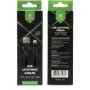 Дата кабель USB 2.0 AM to Lightning 1.0m cylindric nylon back Vinga (VCPDCLCANB1BK)