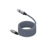 Дата кабель USB-C to USB-C 1.2m Promate (springy.grey)