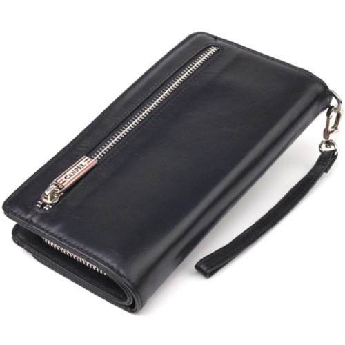 Портмоне Canpellini З натуральної шкіри Чорне (21540)