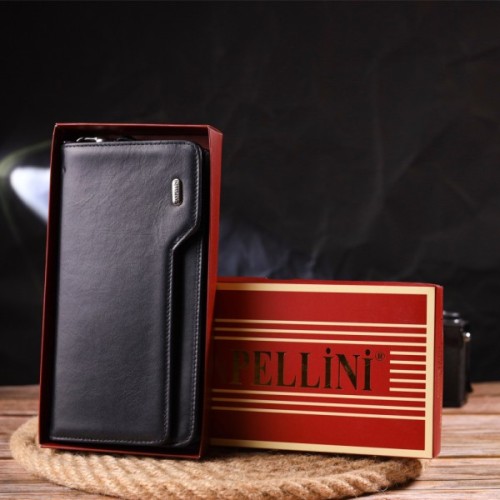 Портмоне Canpellini З натуральної шкіри Чорне (21540)