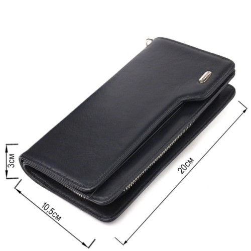 Портмоне Canpellini З натуральної шкіри Чорне (21540)