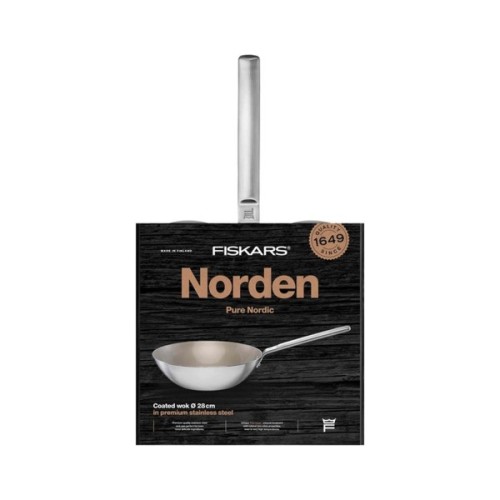 Сковорода Fiskars Вок Norden 28cm з мінеральним покриттям (1067636)