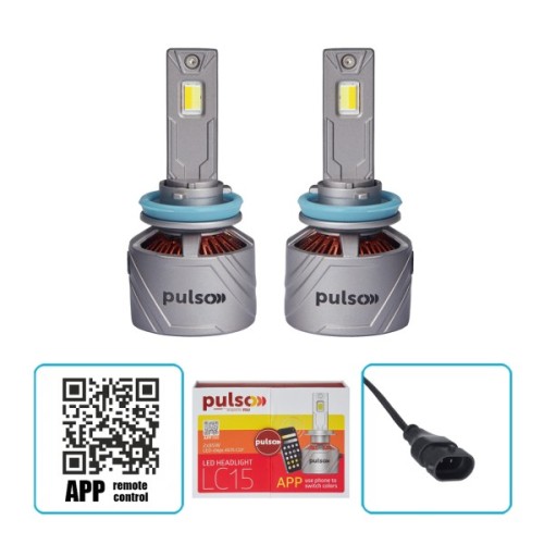 Автолампа PULSO LC15-H11/LED-chips 4575 CSP/12V/2*85W/17000Lm/3000-6000k/Bluetooth APP (LC15-H11)