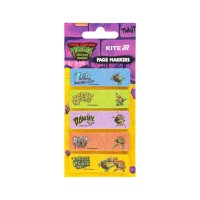 Стікер-закладка Kite паперова з малюнком Ninja Turtles, 100 шт, 5х15х50 мм, прямокутна (NT25-480)