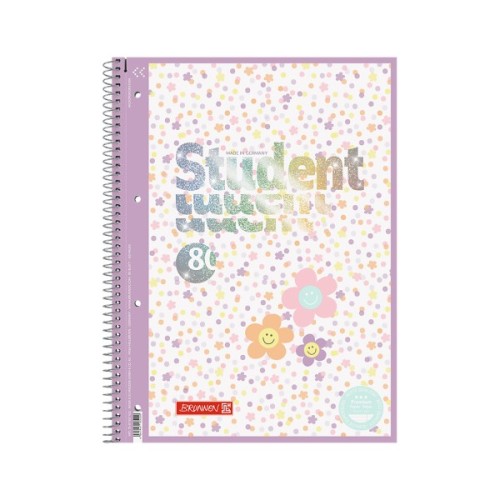 Книга записна Brunnen Коледж-блок А4 Premium Happy Hippie, лінія 80 аркушів (10-679 27 422)