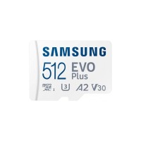 Карта пам'яті Samsung 512 GB microSDXC Class 10 UHS-I U3 V30 A2 EVO Plus+SD Adapte (MB-MC512SA/EU)
