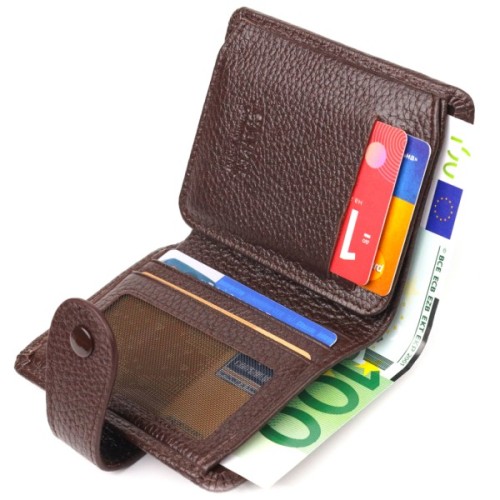 Гаманець Canpellini З натуральної шкіри Коричневий (21686)