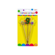 Свічка Maxi Stars "9" висотою 4,5 см, 3 шт. (MX620080-9)