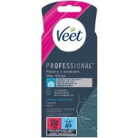 Воскові смужки Veet Professional для чутливої шкіри обличчя з Олією мигдалю 20 шт. (5900627074253)