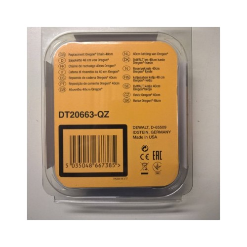 Ланцюг DeWALT 3/8'", 1.1 мм, 56 ланок, довжина шини 16"'/40 см (DT20663)