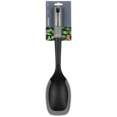 Ложка кухарська ARDESTO Gemini, 34см, пластик, силікон, сіро-чорний (AR2125G)
