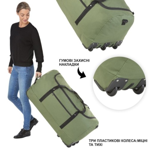 Дорожня сумка TravelZ на колесах Wheelbag 100 Green (603095) (930793)