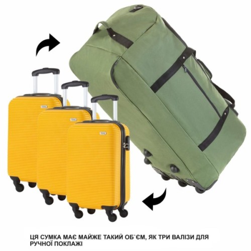 Дорожня сумка TravelZ на колесах Wheelbag 100 Green (603095) (930793)