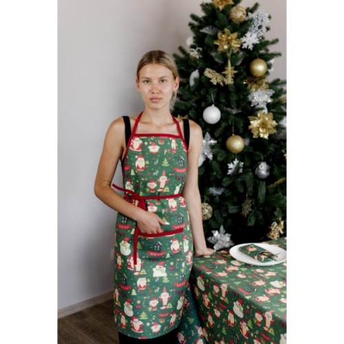 Фартух Прованс Санта на зеленому (035791)