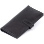 Гаманець Grande Pelle Anet на кнопці Чорний (11324)