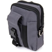 Сумка Vintage На пояс нейлон Сіра (20646)