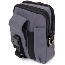 Сумка Vintage На пояс нейлон Сіра (20646)