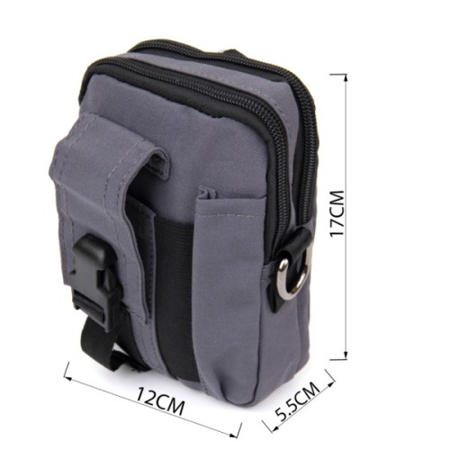 Сумка Vintage На пояс нейлон Сіра (20646)