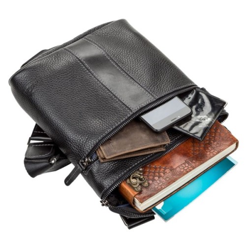 Сумка Shvigel Шкіряна Чорна (11102)