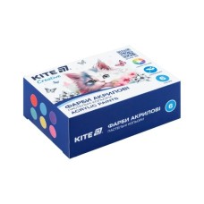 Акрилові фарби Kite Creative 6 пастельних кольорів, 20 мл (K-272)
