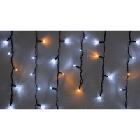 Гірлянда Delux ICICLE 100LED 2x0.7 м Жовтий flash Білий/Чорний IP44 (90015182)