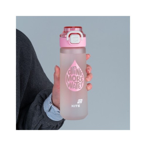 Пляшка для води Kite 760 мл, сіро-рожева (K25-1214-3)