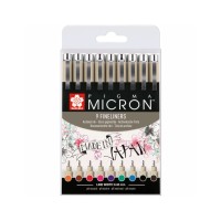 Лайнер Sakura Набір Pigma Micron 9 шт різнокольорові (8710141129844)