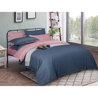 Постільна білизна MirSon SatinStripe 30-0020 + 30-0007Edarin 175х210 Двоспальний (2200005265697)