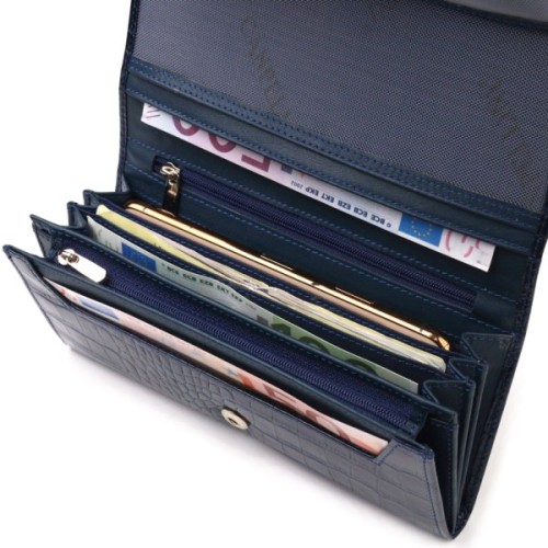 Гаманець Canpellini З натуральної шкіри Синій (21531)