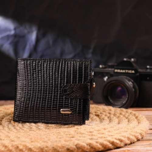 Гаманець Canpellini З натуральної шкіри Чорний (21506)