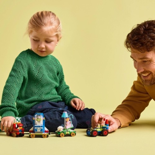 Конструктор LEGO Disney та Pixar Святкування з Історії іграшок: поїзд та авто для гонок (43264)