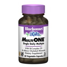 Мультивітамін Bluebonnet Nutrition Мультивітаміни з залізом, MultiONE, 30 гелевих капсул (BLB0126)