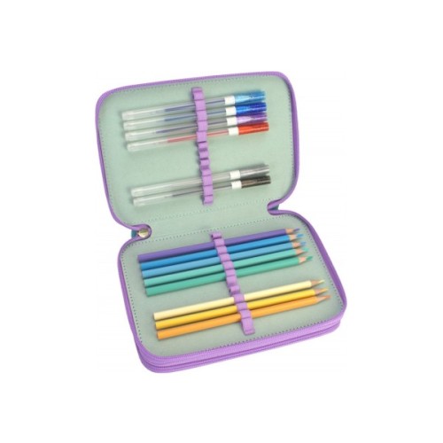 Пенал Cool For School 2 відділення з відворотами Рожевий (CF87275)