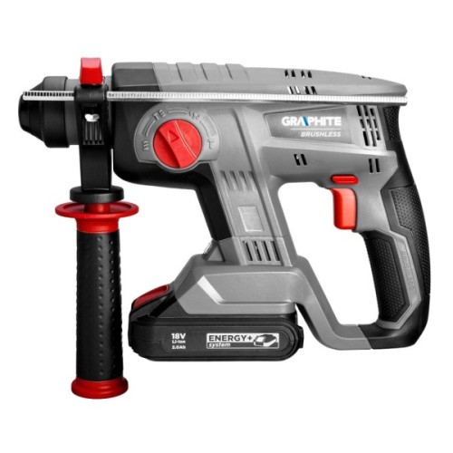 Перфоратор Graphite Energy+ SDS-plus, 18V, 2.2Дж, 2.26кг (без АКБ та ЗП) (58G027)