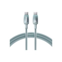 Дата кабель USB-C to USB-C 1.0m 100W blue-green Baseus (E0420700)