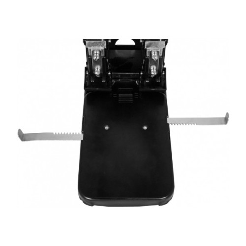 Діркопробивач Economix металевий корпус з лінійкою, до 100 аркушів чорний (E40126)