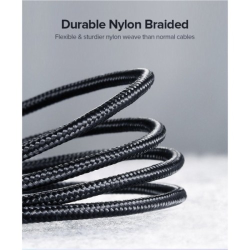 Дата кабель USB 2.0 AM to USB-C 3.0m 3.0A 18W US288 Space Gray Ugreen (60408)