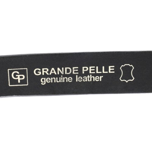 Ремінь Grande Pelle Брючний з натуральної шкіри Чорний (11677)