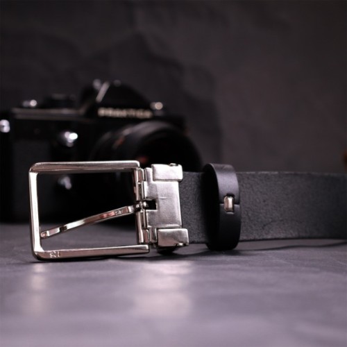 Ремінь Grande Pelle Брючний з натуральної шкіри Чорний (11677)